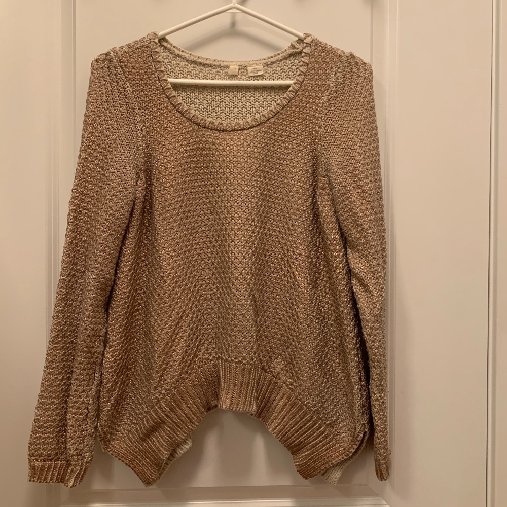 Moth Rose Gold Shimmer Stitch Sweater